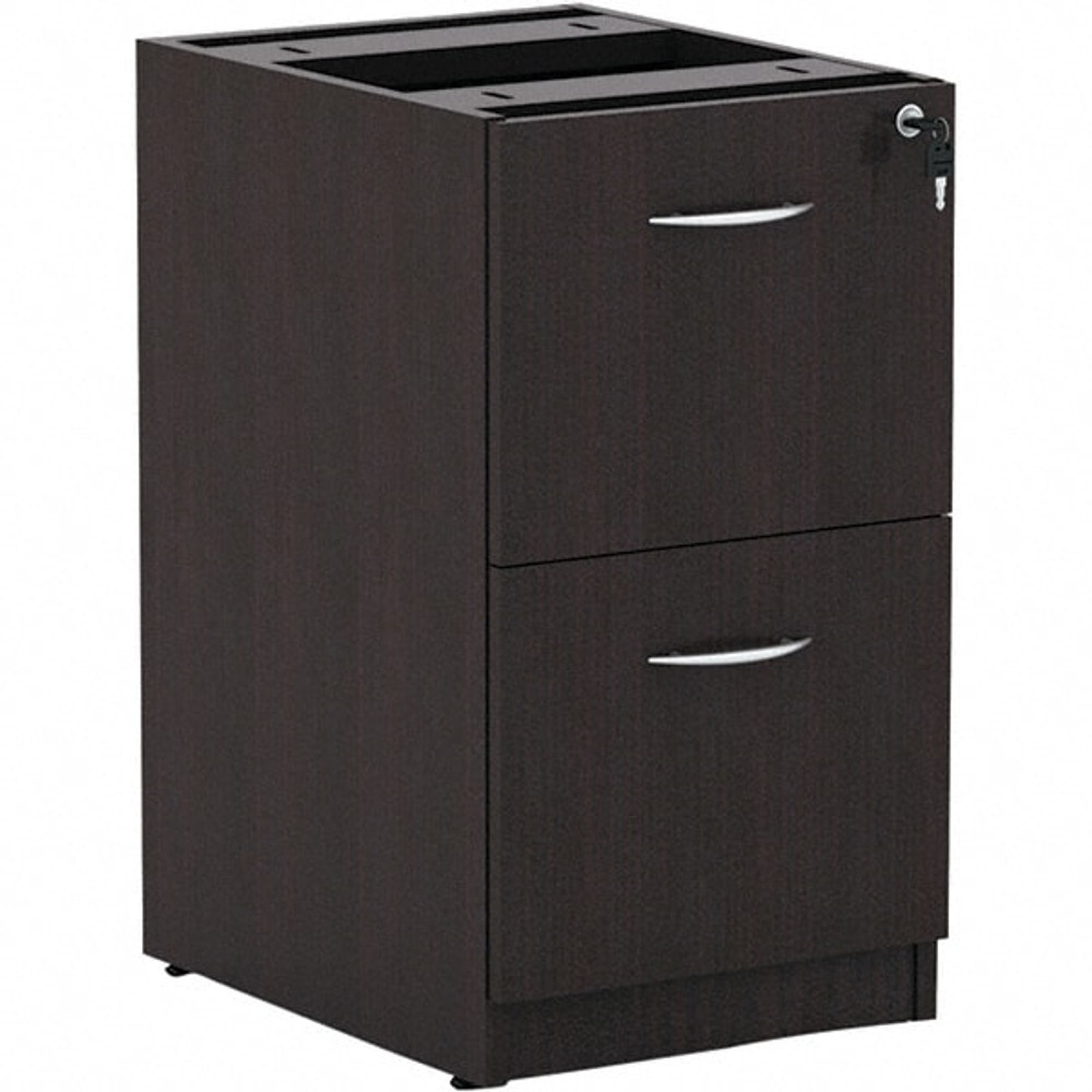 ALERA ALEVA542822ES Pedestal File Cabinet: 2 Drawers, Woodgrain Laminate, Espresso