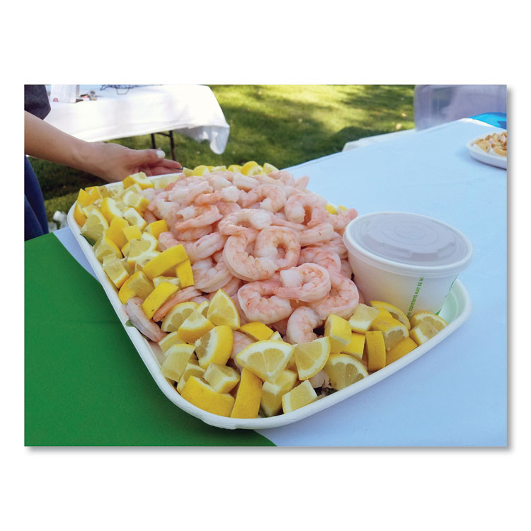 ECO-PRODUCTS,INC. EPSCTR1317 Regalia Renewable Sugarcane Tray, 13 x 17 x 1.3, White, 100/Carton