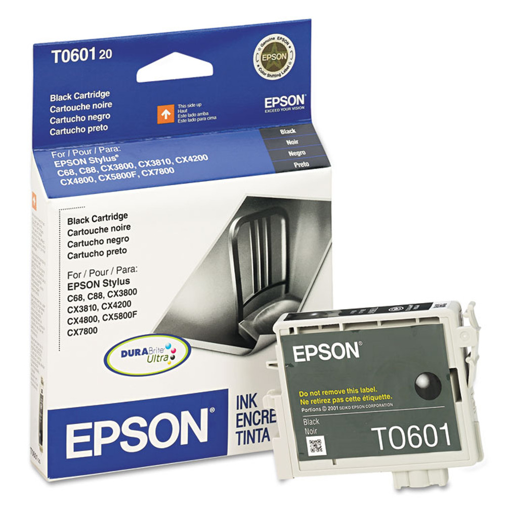 EPSON AMERICA, INC. T060120S T060120-S (60) DURABrite Ink, 450 Page-Yield, Black