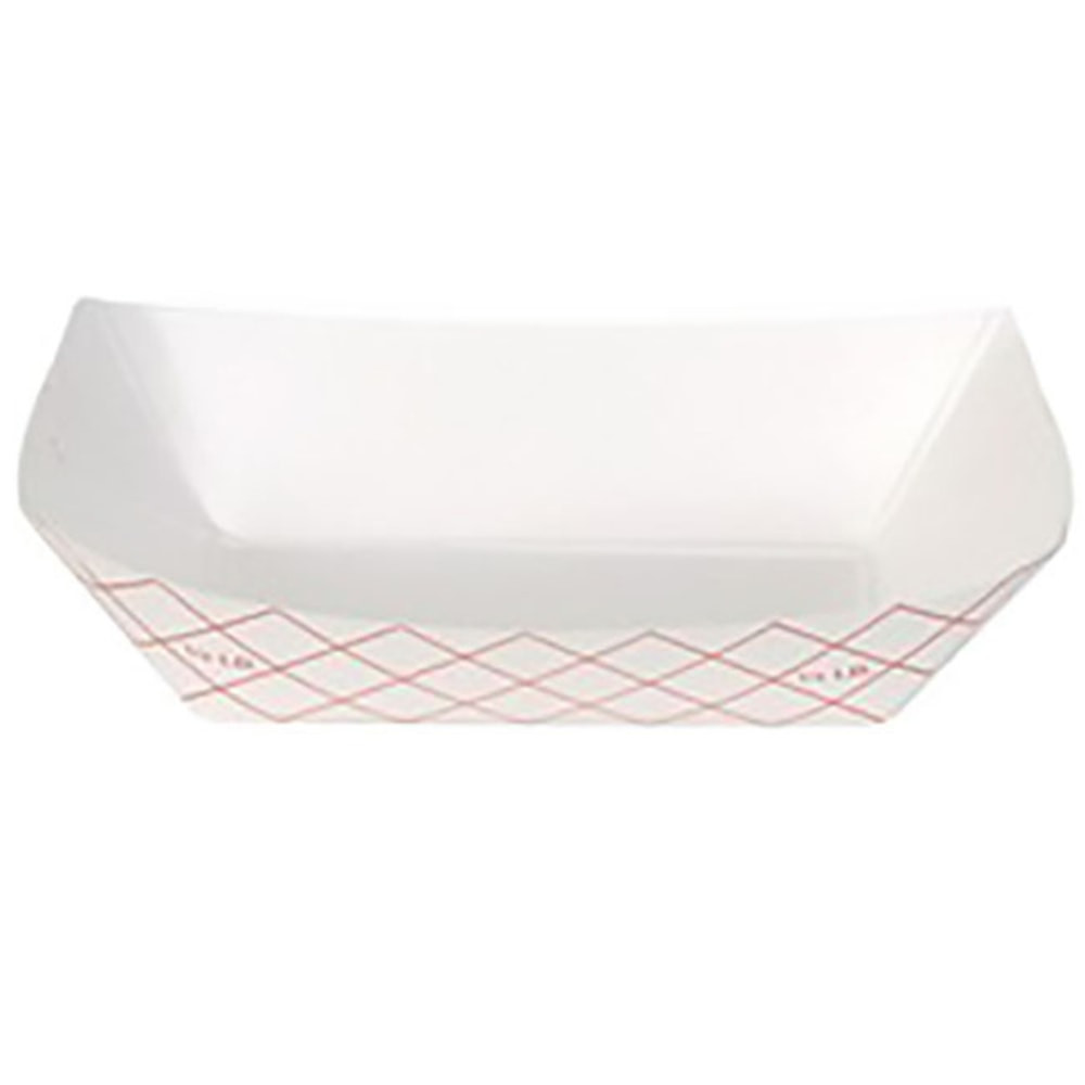 Dixie RP258  Boat-Shaped Food Trays, 1/4 Lbs, Red/White, Case Of 1,000