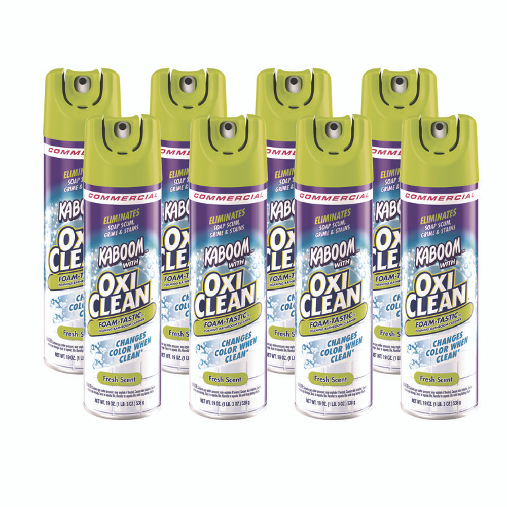 CHURCH & DWIGHT CO., INC Kaboom™ 5703700071CT Foamtastic Bathroom Cleaner, Fresh Scent, 19 oz Spray Can, 8/Carton