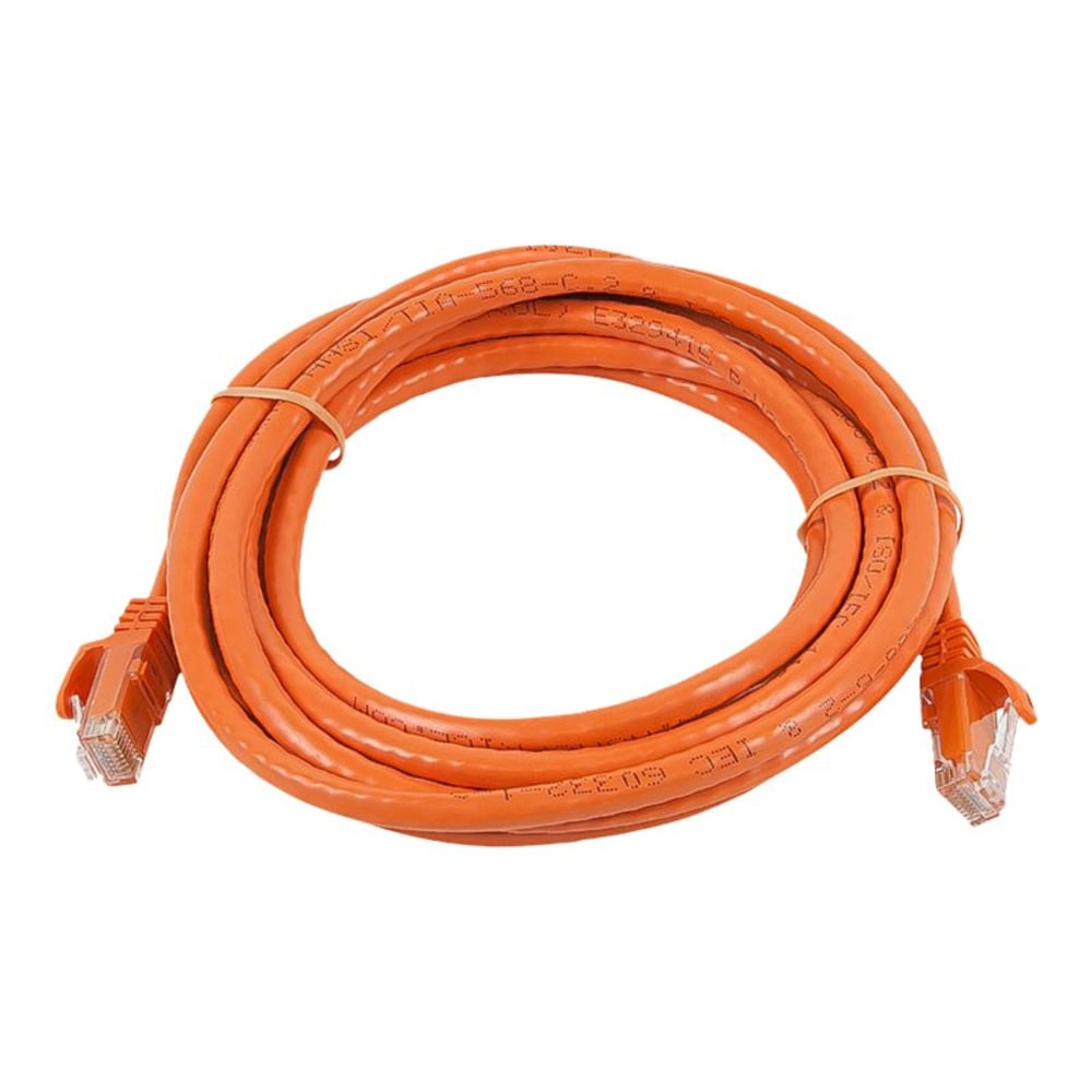 MONOPRICE, INC. 11385 Monoprice FLEXboot Series Cat5e 24AWG UTP Ethernet Network Patch Cable, 7ft Orange - 7 ft Category 5e Network Cable for Network Device - First End: 1 x RJ-45 Male Network - Second End: 1 x RJ-45 Male Network