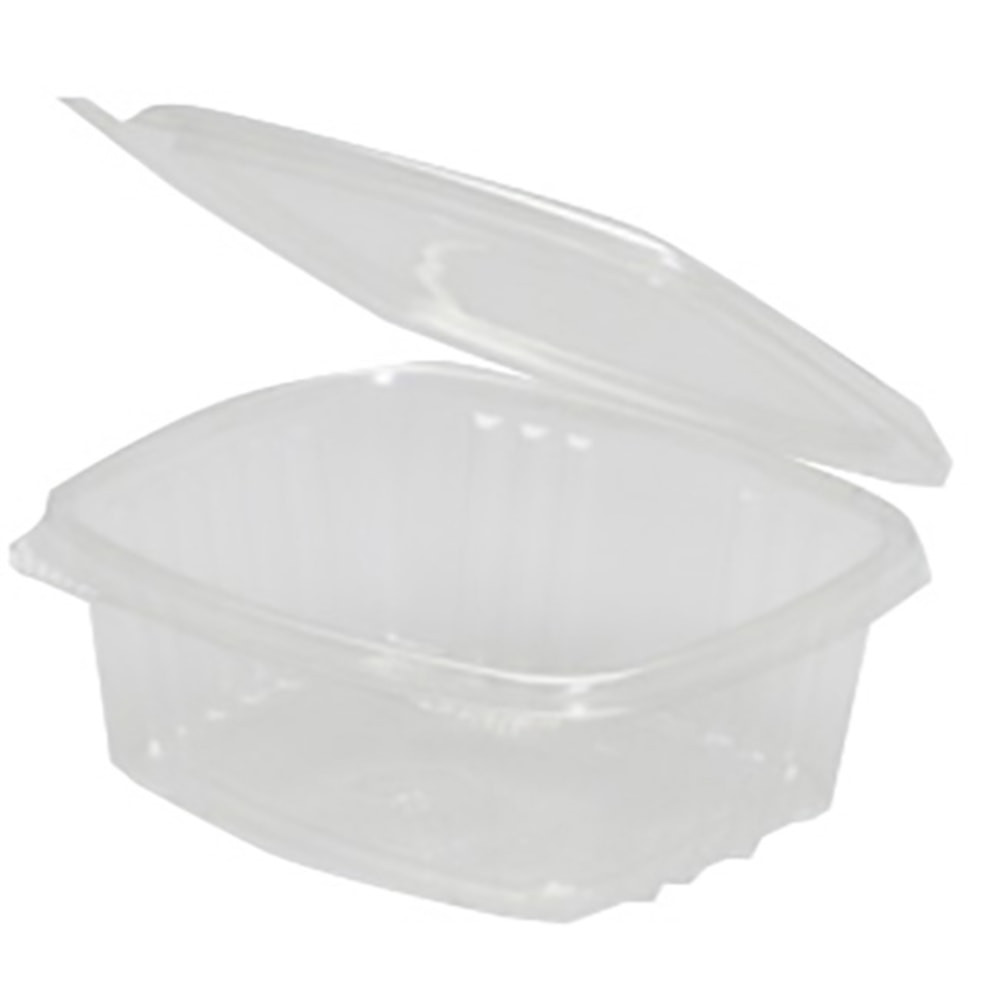 Genpak AD12  Plastic Hinged Deli Food Containers, Rectangle, 12 Oz, Case Of 200