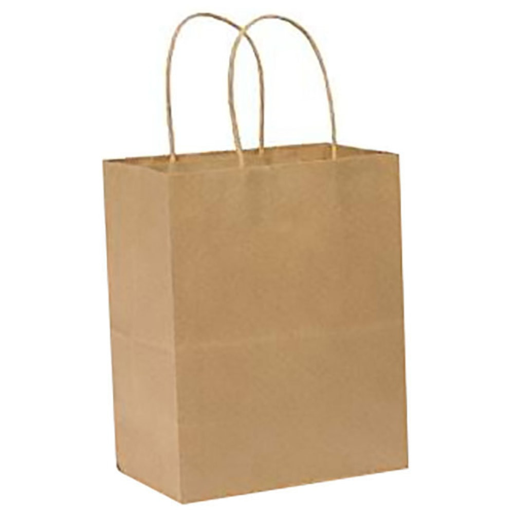 Duro Bag 87097  Novolex Paper Shopping Bags, 10 1/4inH x 8inW x 4 1/2inD, Kraft, Carton Of 250