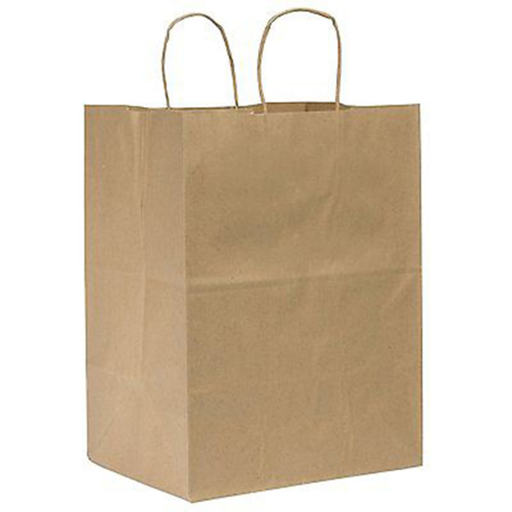 DURO BAG MFG. CO. Duro Bag 87415  Novolex Paper Bags With Handles, 15 3/4inH x 12inW x 9inD, Kraft, Carton Of 200