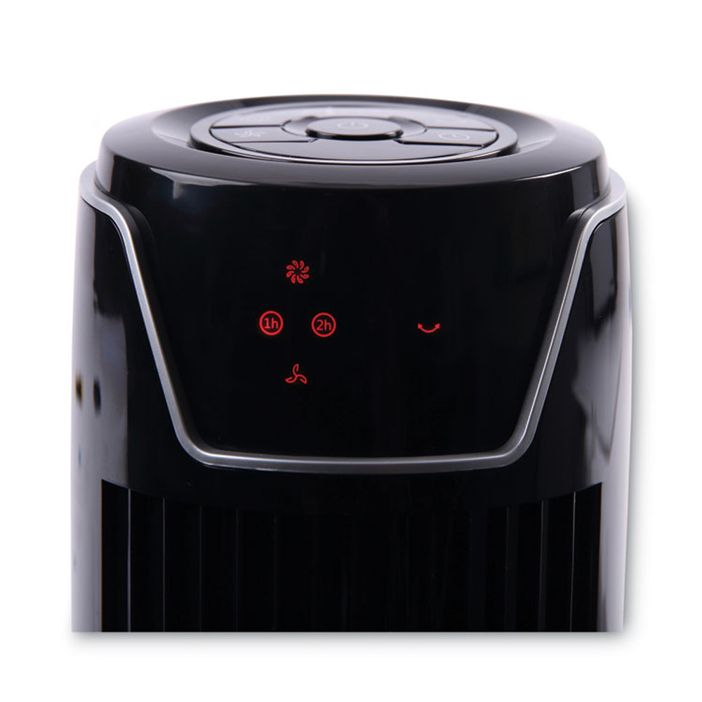 ALERA FAN363 36" 3-Speed Oscillating Tower Fan with Remote Control, Plastic, Black
