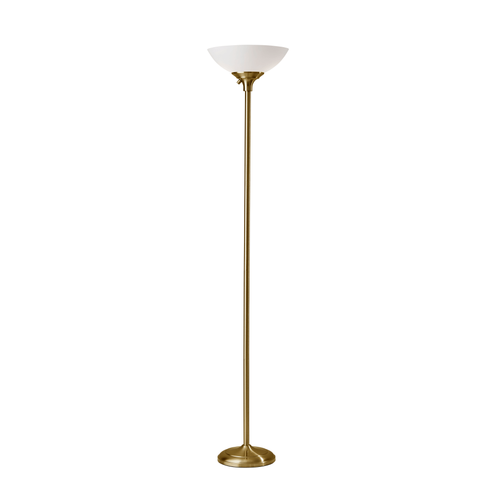 ADESSO INC 7506-21 Adesso Glenn 300W Torchiere, 71inH, Antique Brass Base