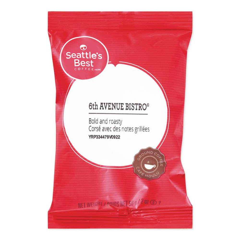 SEATTLE'S BEST COFFEE, LLC 11008560 Premeasured Coffee Packs, 6th Avenue Bistro, 2 oz Packet, 18/Box