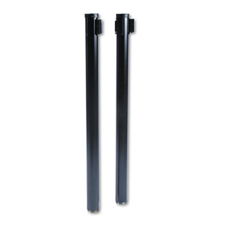 TATCO 11611 Adjusta-Tape Crowd Control Posts Only, Steel, 40" High, Black, 2/Box
