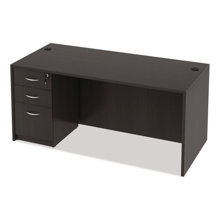 ALERA VA216630ES Alera Valencia Series Straight Front Desk Shell, 65" x 29.5" x 29.63", Espresso