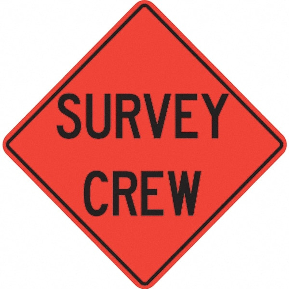 PRO-SAFE 07-800-4720-L Traffic Control Sign: Triangle, "Survey Crew"