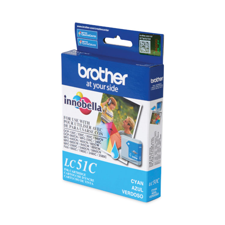 BROTHER INTL. CORP. LC51C LC51C Innobella Ink, 400 Page-Yield, Cyan