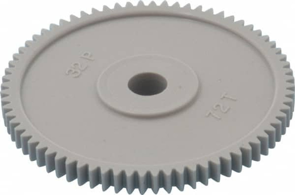 MSC 3272S Spur Gear: 72 Teeth, 5/16" Bore Dia, Standard Bore