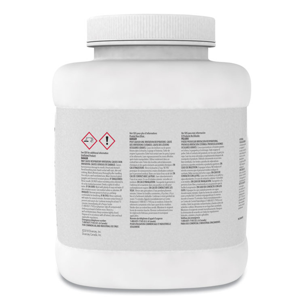 DIVERSEY 990201 Beer Clean Glass Cleaner, Unscented, Powder, 4 lb. Container