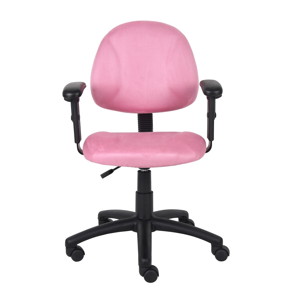 NORSTAR OFFICE PRODUCTS INC. B326-PK Boss  Office Products Microfiber Mid-Back Task Chair, Pink