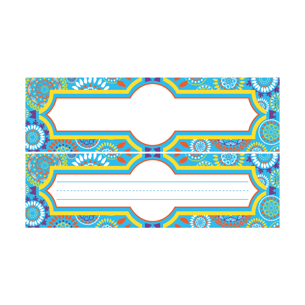 BARKER CREEK PUBLISHING, INC. LL1430 Barker Creek Double-Sided Desk Tags/Bulletin Board Signs, 3 1/2in x 12in, Moroccan, Pre-K To 6th Grade, Pack Of 36