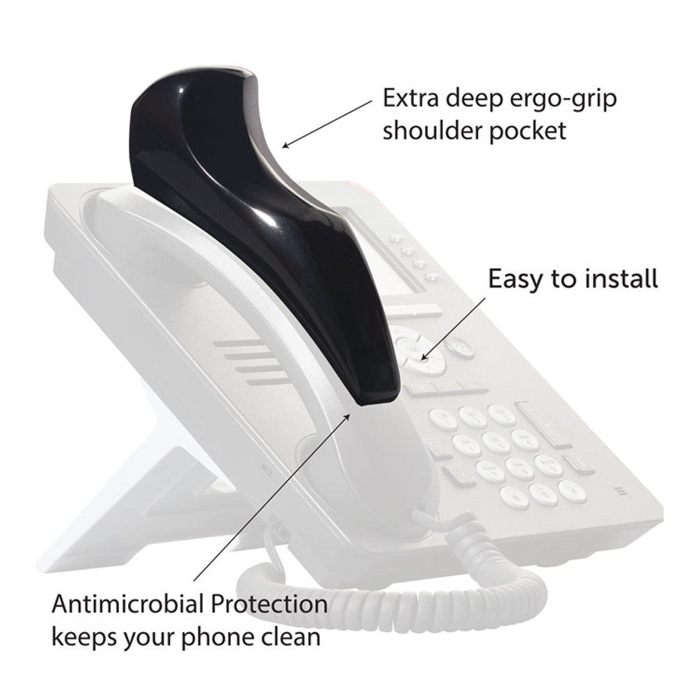 SOFTALK LLC 801M Softalk II Telephone Shoulder Rest, 2 x 6.75 x 2.5, Black
