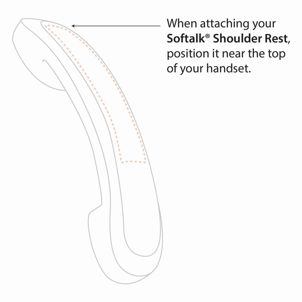 SOFTALK LLC 801M Softalk II Telephone Shoulder Rest, 2 x 6.75 x 2.5, Black