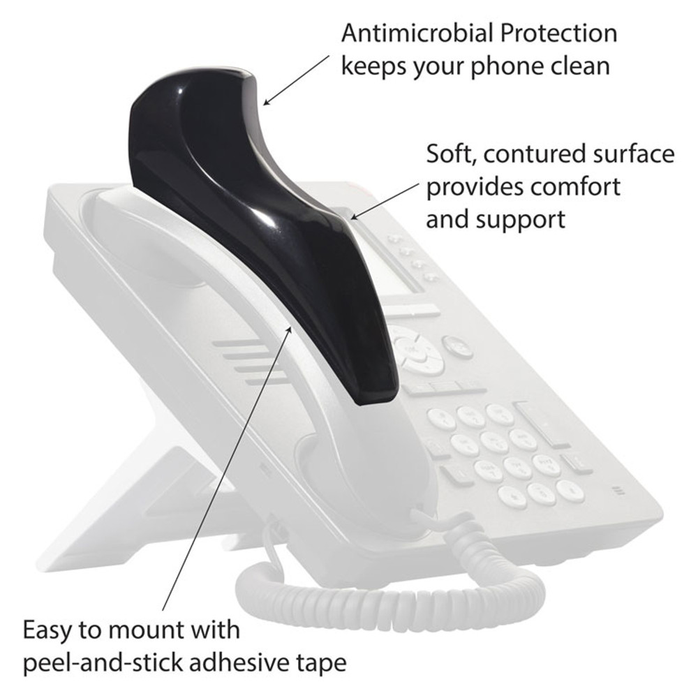 SOFTALK LLC 801M Softalk II Telephone Shoulder Rest, 2 x 6.75 x 2.5, Black