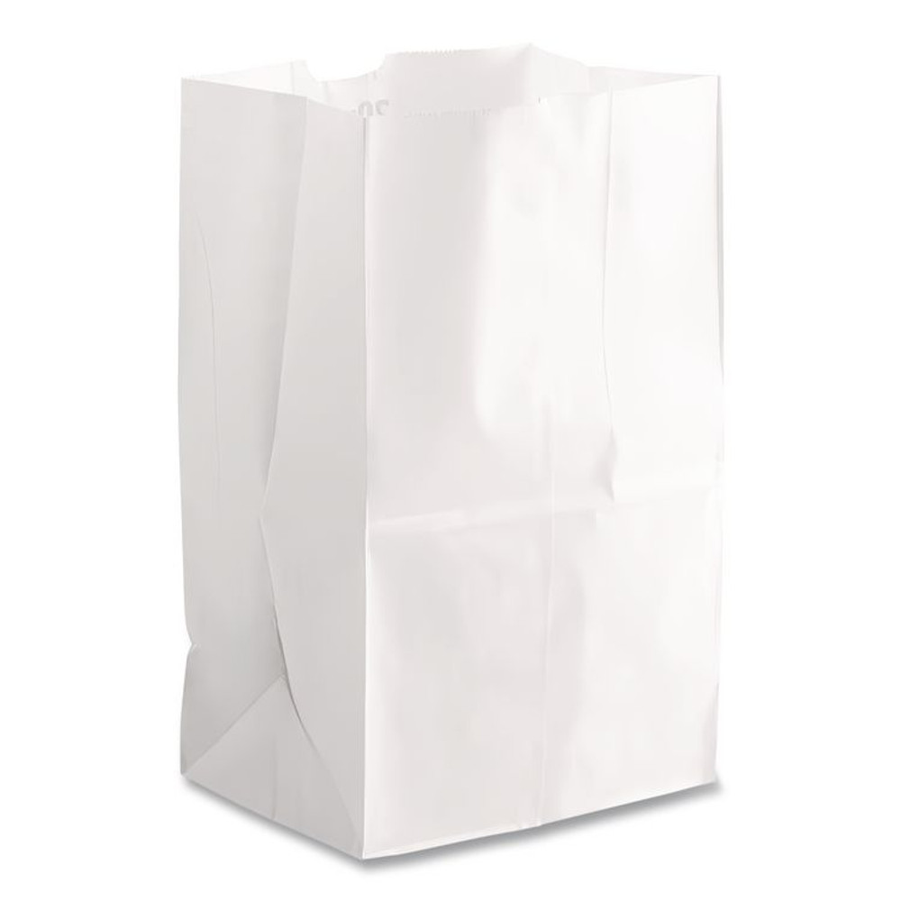ROSS & WALLACE PAPER PRODUCTS, INC. GW20S500 Grocery Paper Bags, 20# Squat Size, 40# Basis Weight, 8.13" x 5.88" x 12.5", White, 500/Bundle