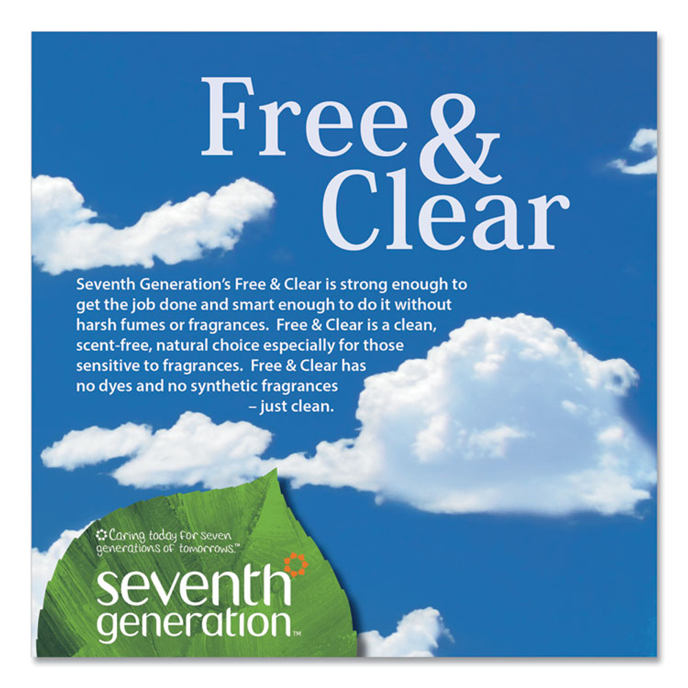 SEVENTH GENERATION 22833EA Natural Liquid Fabric Softener, Free and Clear/Unscented 32 oz Bottle