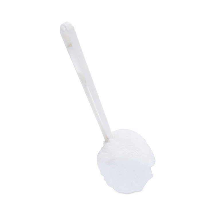 BOARDWALK 00160EA Deluxe Toilet Bowl Mop, 12" Handle, 2" Mop Head, White