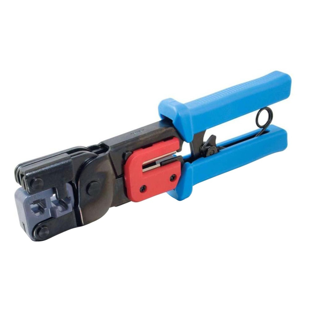 LASTAR INC. C2G 19579  RJ11/RJ45 Crimping Tool with Cable Stripper - Black, Blue - Steel - 2 lb