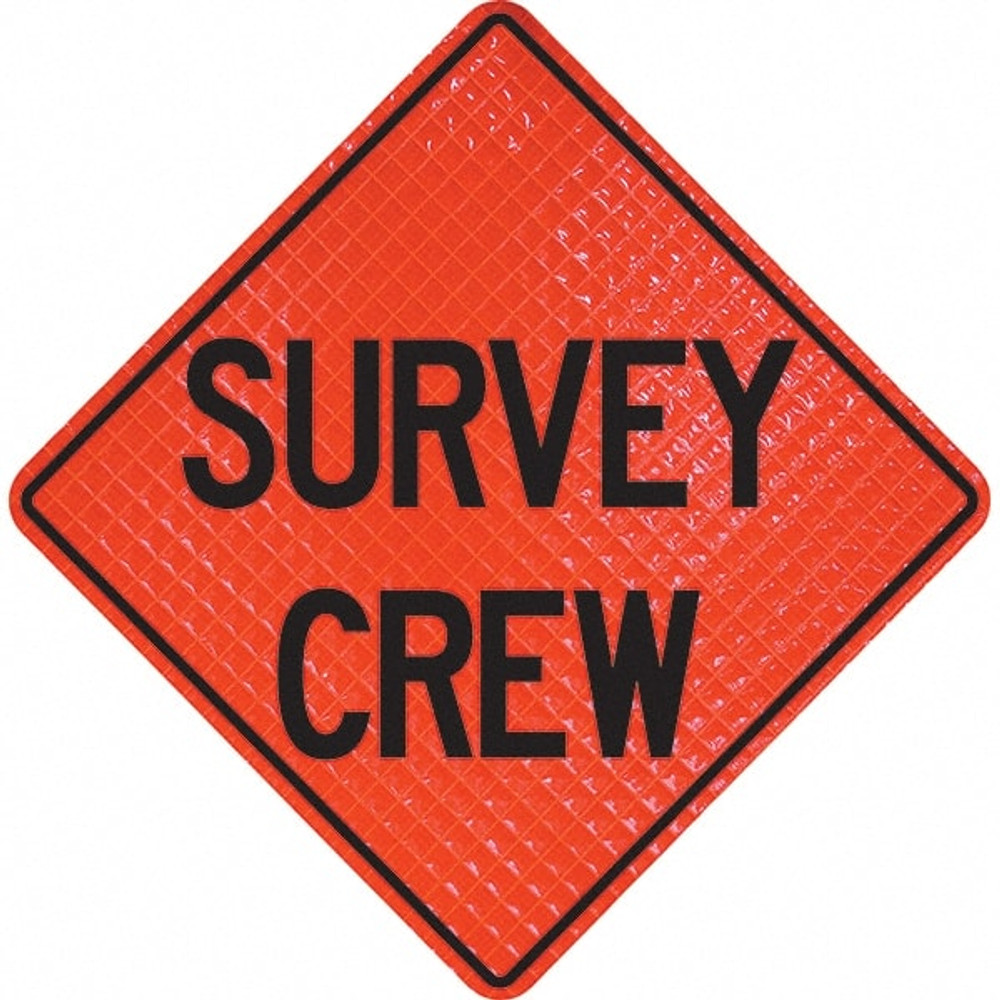 PRO-SAFE 07-800-4040-L Traffic Control Sign: Triangle, "Survey Crew"