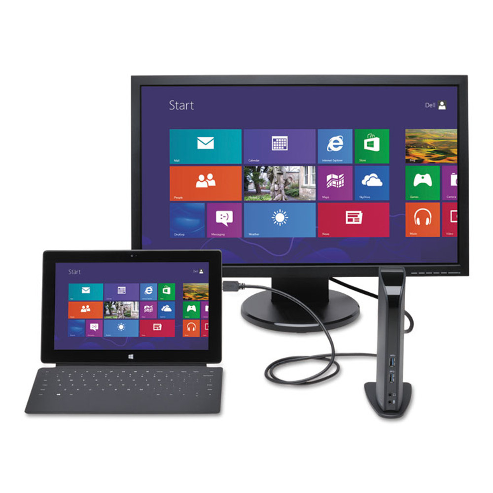 KENSINGTON 33972 USB 3.0 Docking Station with DVI/HDMI/VGA Video, 1 DVI and 1 HDMI Out