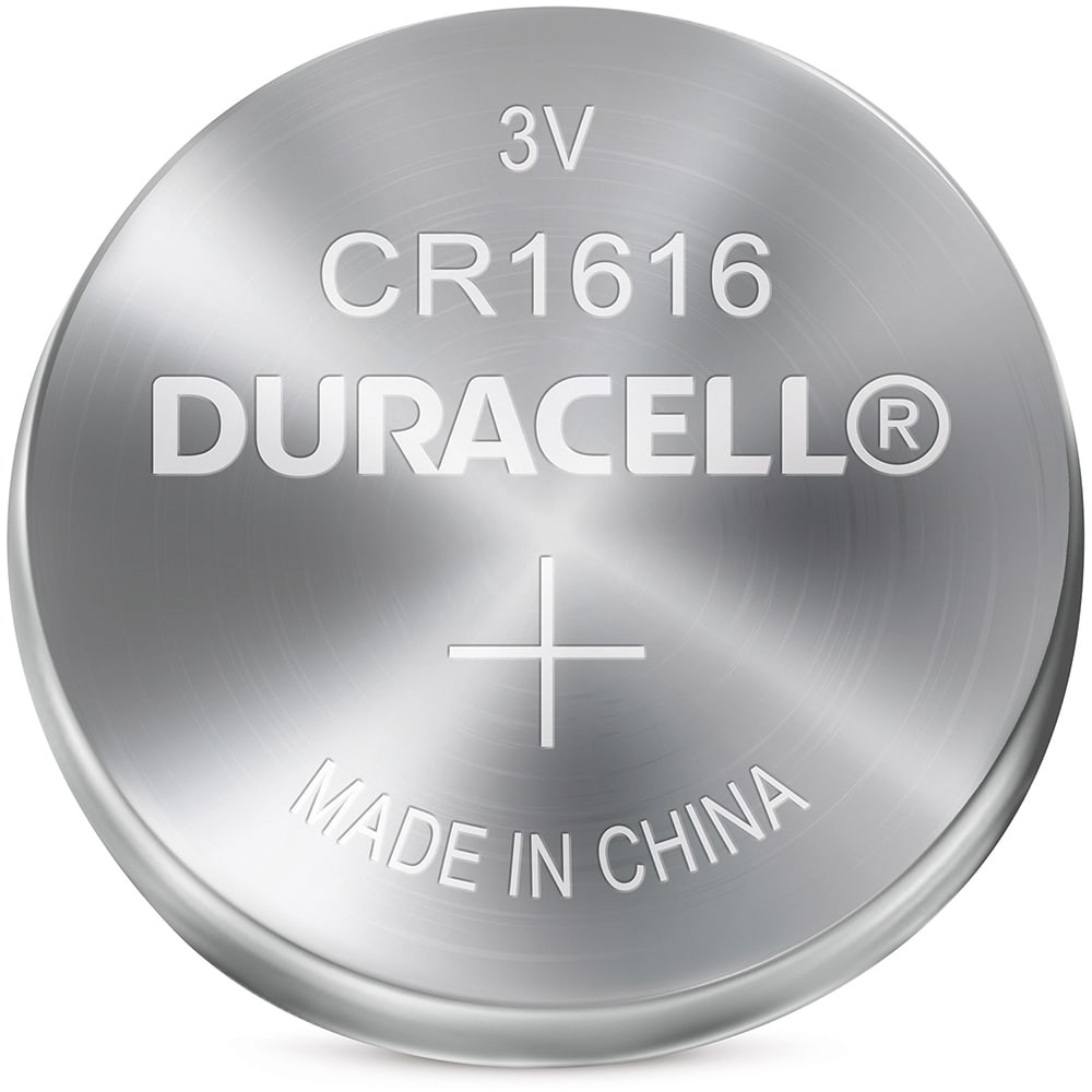 Duracell 00041333661698 Button & Coin Cell Battery: Size 1616, Lithium-ion