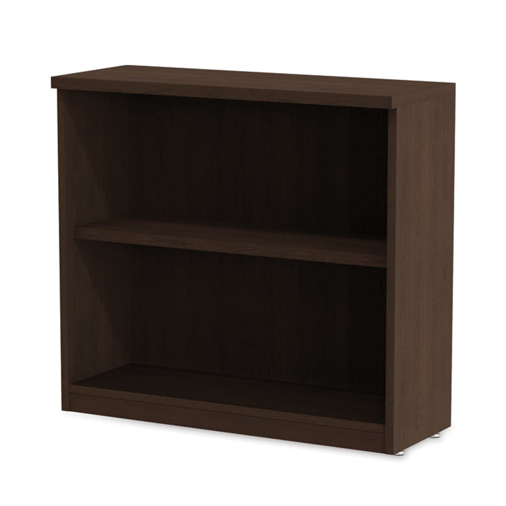 ALERA VA633032ES Alera Valencia Series Bookcase, Two-Shelf, 31.75w x 14d x 29.5h, Espresso