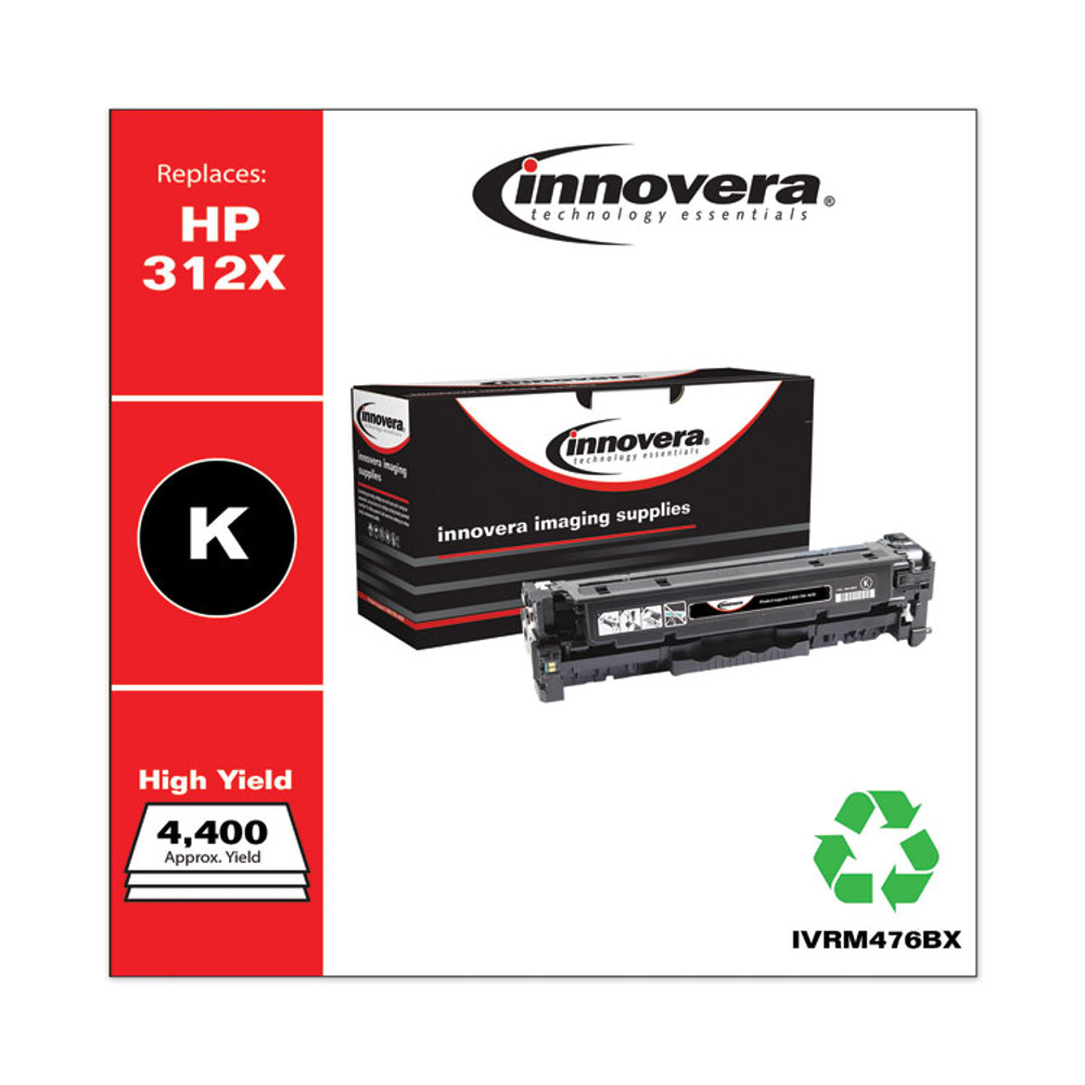 INNOVERA M476BX Remanufactured Black High-Yield Toner, Replacement for 312X (CF380X), 4,400 Page-Yield