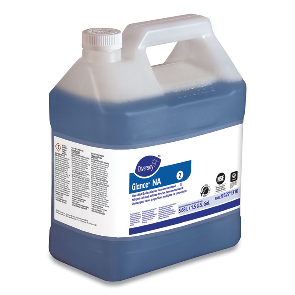 DIVERSEY 95271310 Non-Ammoniated Glass and Multi-Surface Cleaner, 6 qt Bottle, 2/Carton