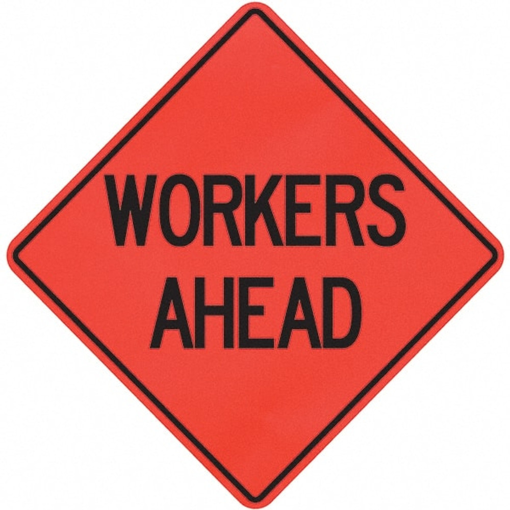 PRO-SAFE 07-800-3021-L Traffic Control Sign: Triangle, "Workers Ahead"