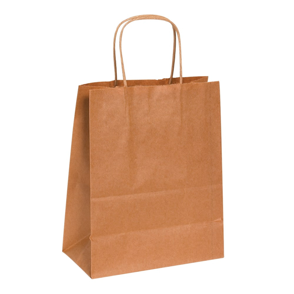 B O X MANAGEMENT, INC. Partners Brand BGS103K  Paper Shopping Bags, 10 1/4inH x 8inW x 4 1/2inD, Kraft, Case Of 250
