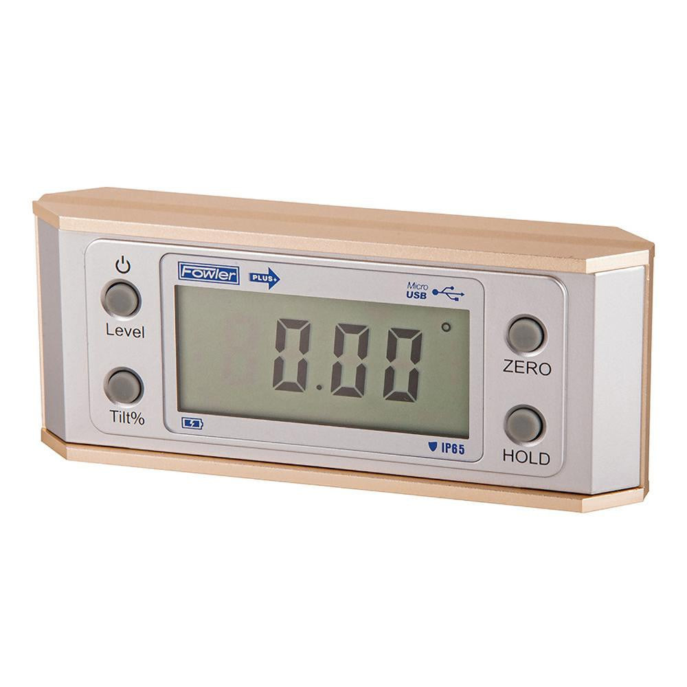 Fowler 54-422-550-0 Digital & Dial Protractors; Style: Angle; Measuring Range (Degrees): 360.00; Maximum Angle Measurement: 360 0; Batteries Included: Yes; Overall Length: 6 in; Features: Super Large 18mm Backlit Display; Magnetic Base: Yes; Resoluti