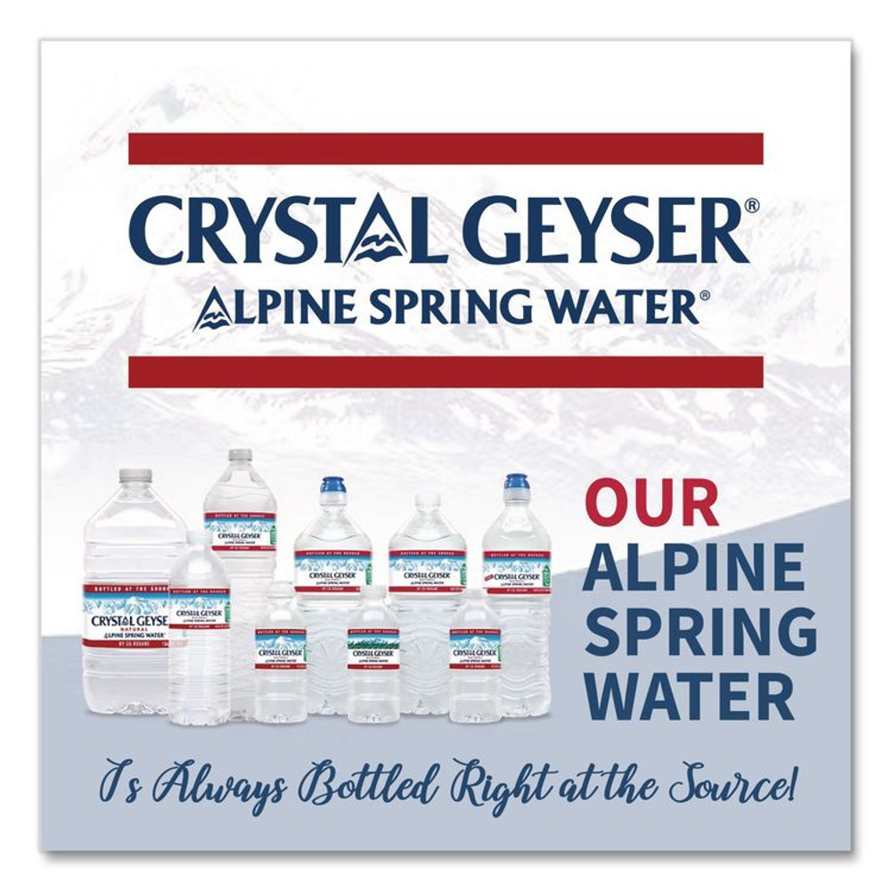 CRYSTAL GEYSER WATER CO 35001CTDEP Natural Alpine Spring Water, 16.9 oz Bottle, 35/Carton
