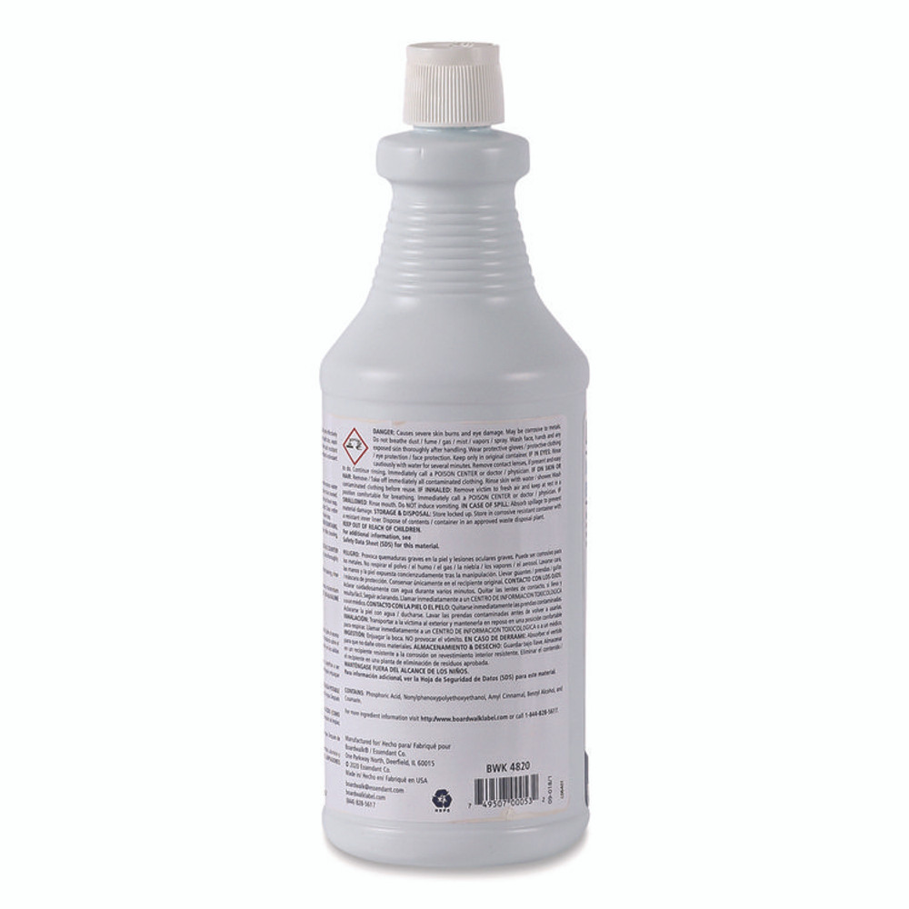 BOARDWALK 4820EA Industrial Strength RTU Porcelain Bowl and Tile Cleaner, Floral Scent, 32 oz Bottle