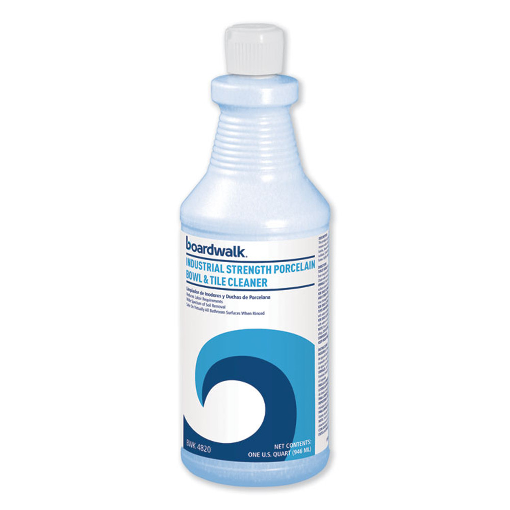 BOARDWALK 4820EA Industrial Strength RTU Porcelain Bowl and Tile Cleaner, Floral Scent, 32 oz Bottle