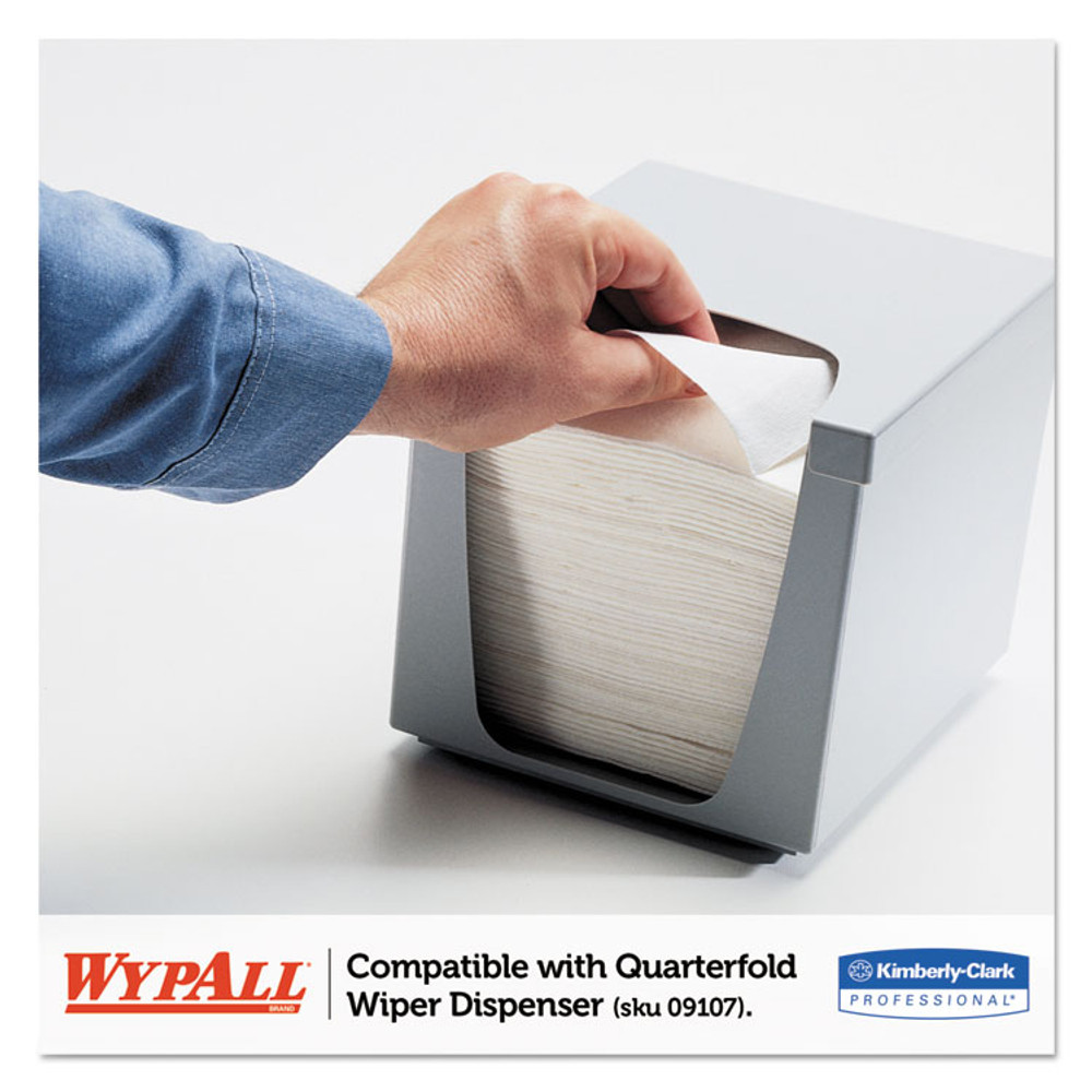 KIMBERLY-CLARK PROFESSIONAL WypAll® 05927 X70 Foodservice Towels, 1/4 Fold, 12.5 x 23.5, Unscented, Blue, 300/Carton