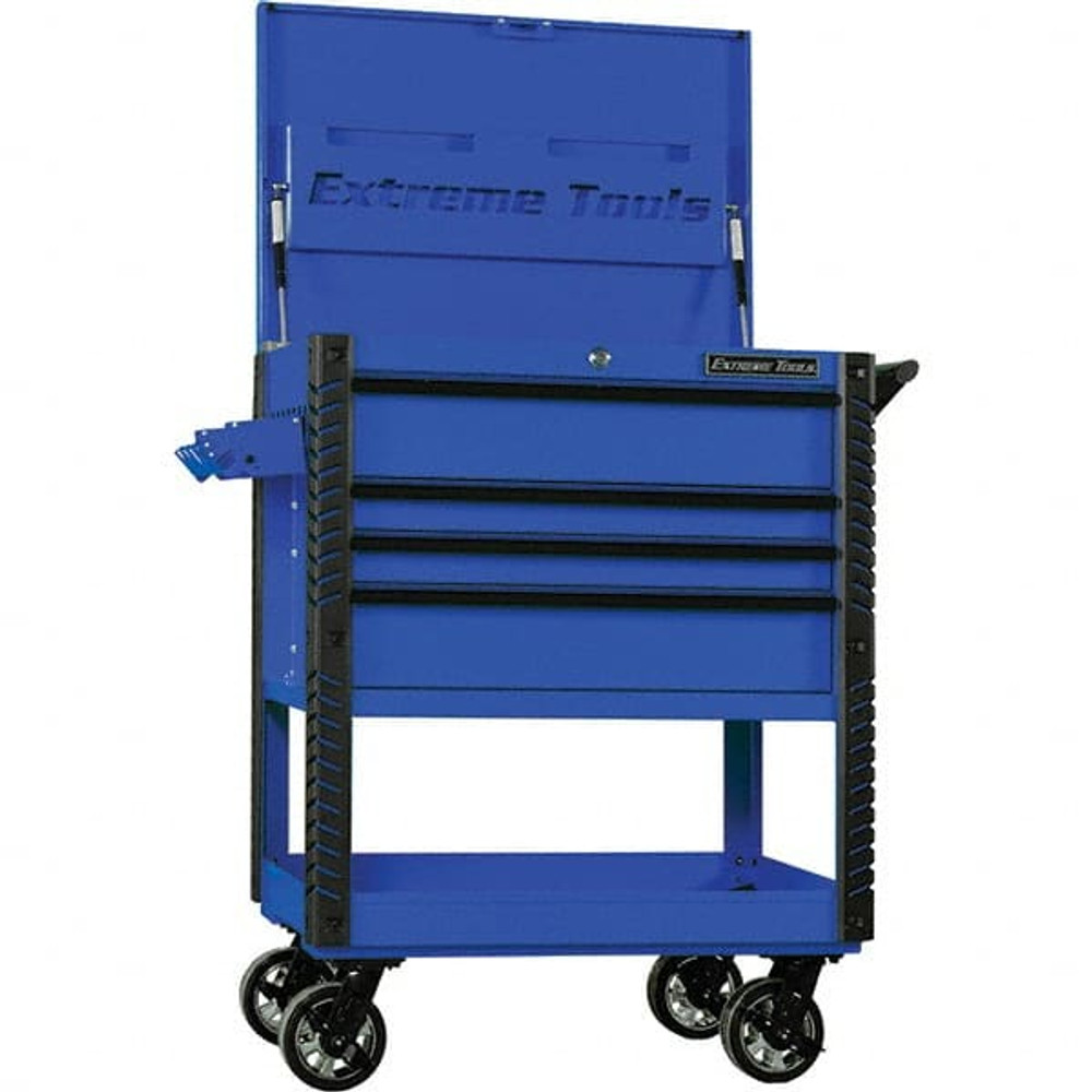 EXTREME TOOLS EX3304TCBLBK 33" Wide x 44-1/4" High x 22-7/8" Deep, 4 Drawer Tool Cart