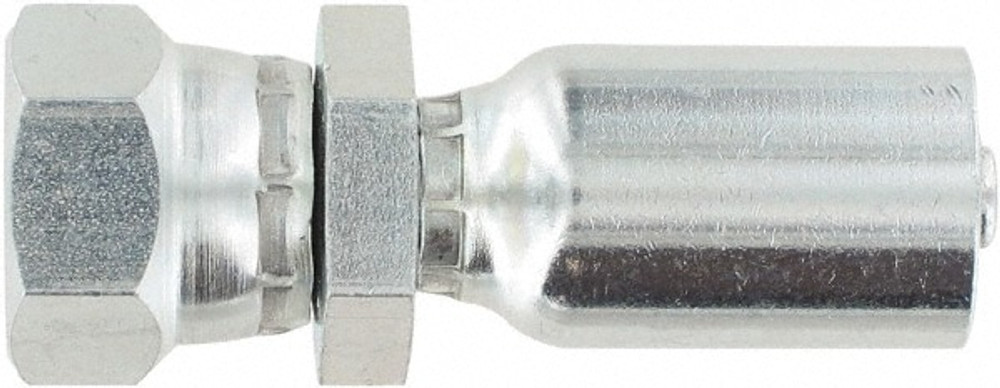 Parker 1GU56-8-8 Hydraulic Hose JIS & BSP 60 ° Cone Flare Female Swivel Fitting: 8 mm, 1/2-14, 5,000 psi