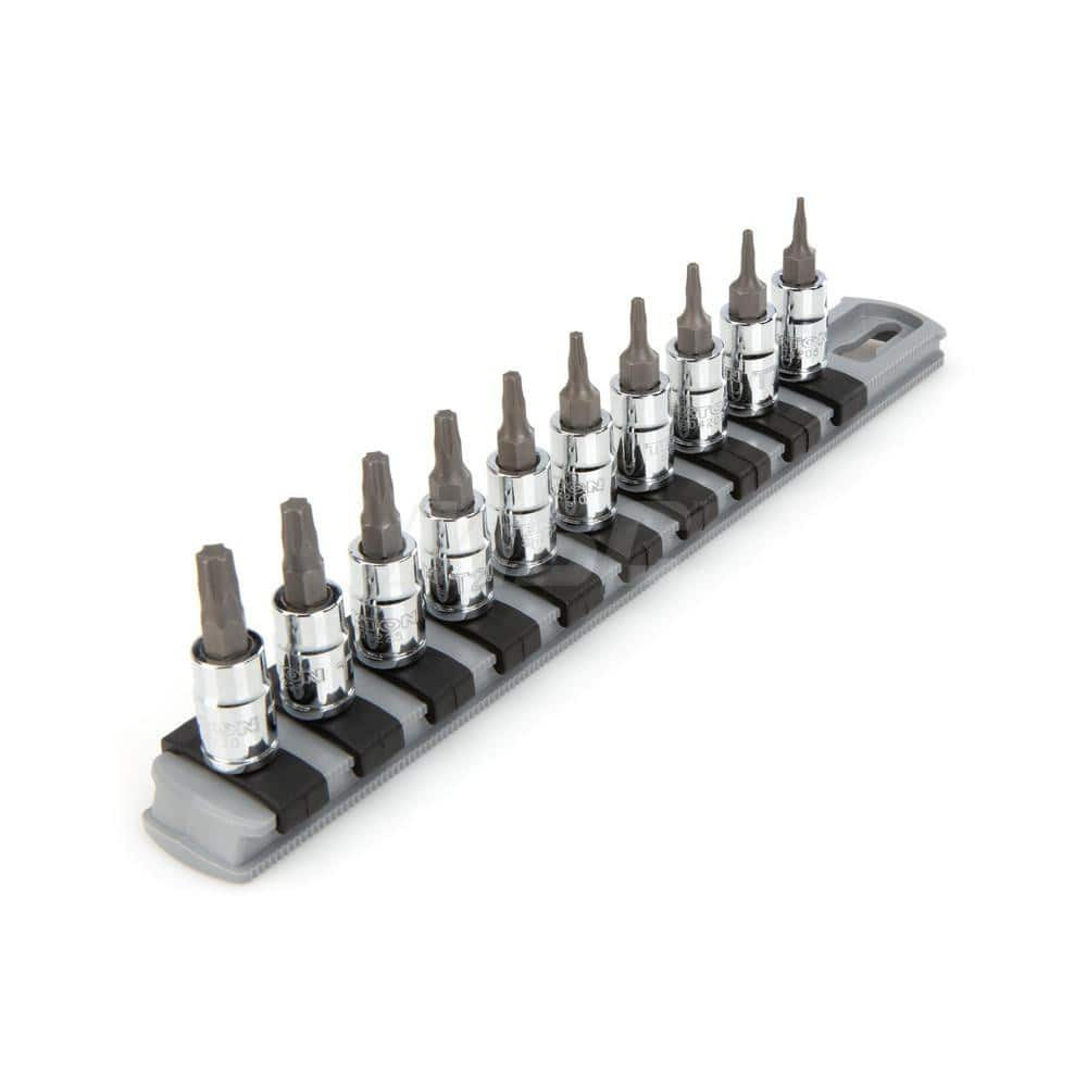 Tekton SHB90103 1/4 Inch Drive Torx Bit Socket Set, 10-Piece (T6-T30)