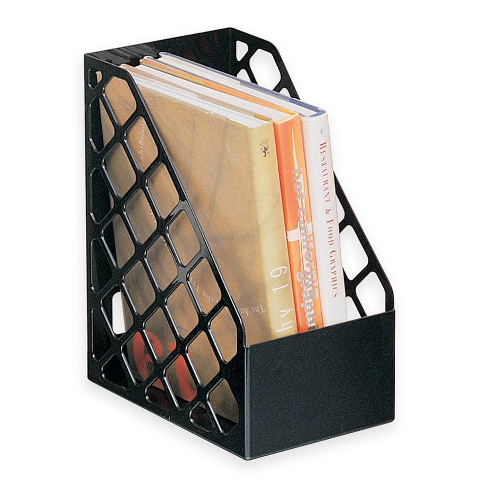 OFFICEMATE INTERNATIONAL CORP. Office Depot 10412  Brand 30% Recycled Mesh Plastic Magazine File, Large, Black