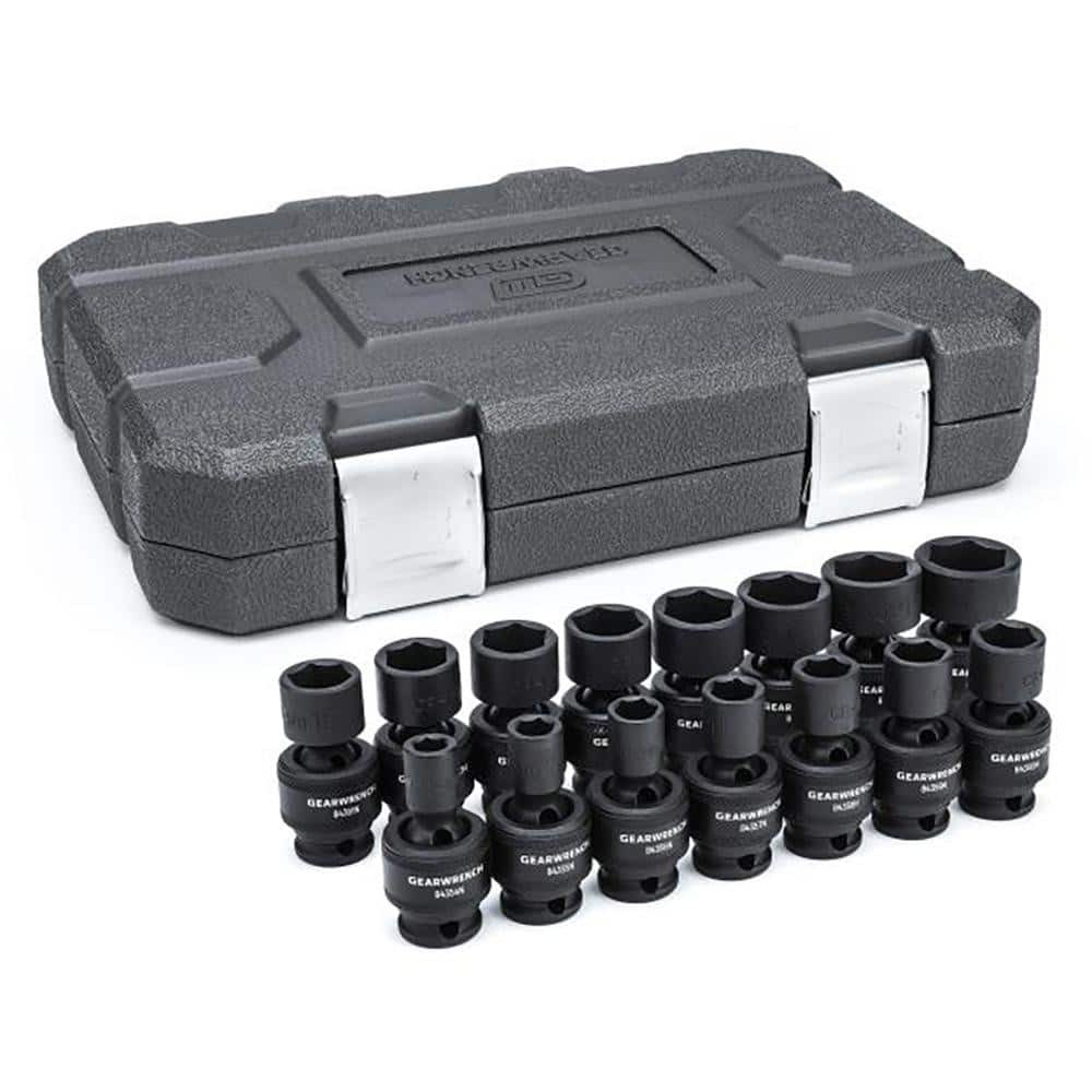 GEARWRENCH 84918N Impact Standard Universal Socket Set: 15 Pc, 3/8" Drive, 8.00 to 22.00" Socket