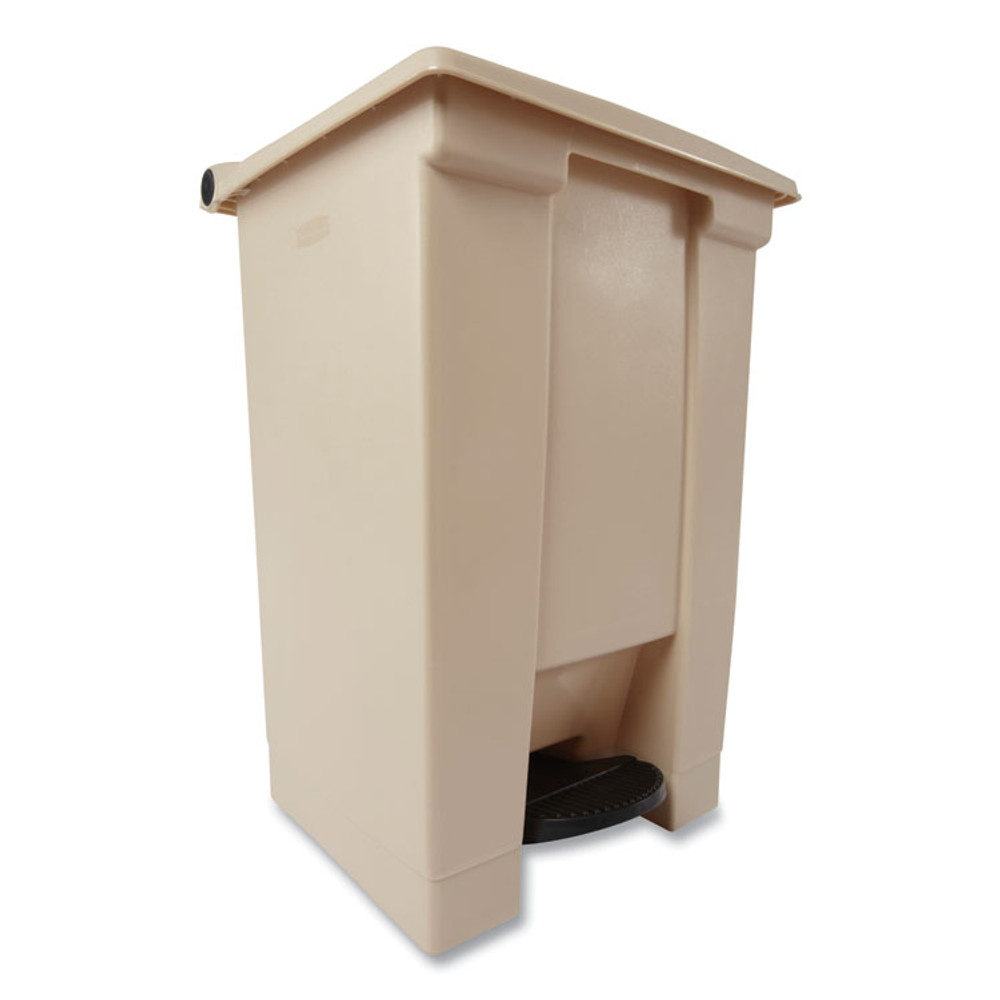 RUBBERMAID COMMERCIAL PROD. 6144 BEI Indoor Utility Step-On Waste Container, 12 gal, Plastic, Beige