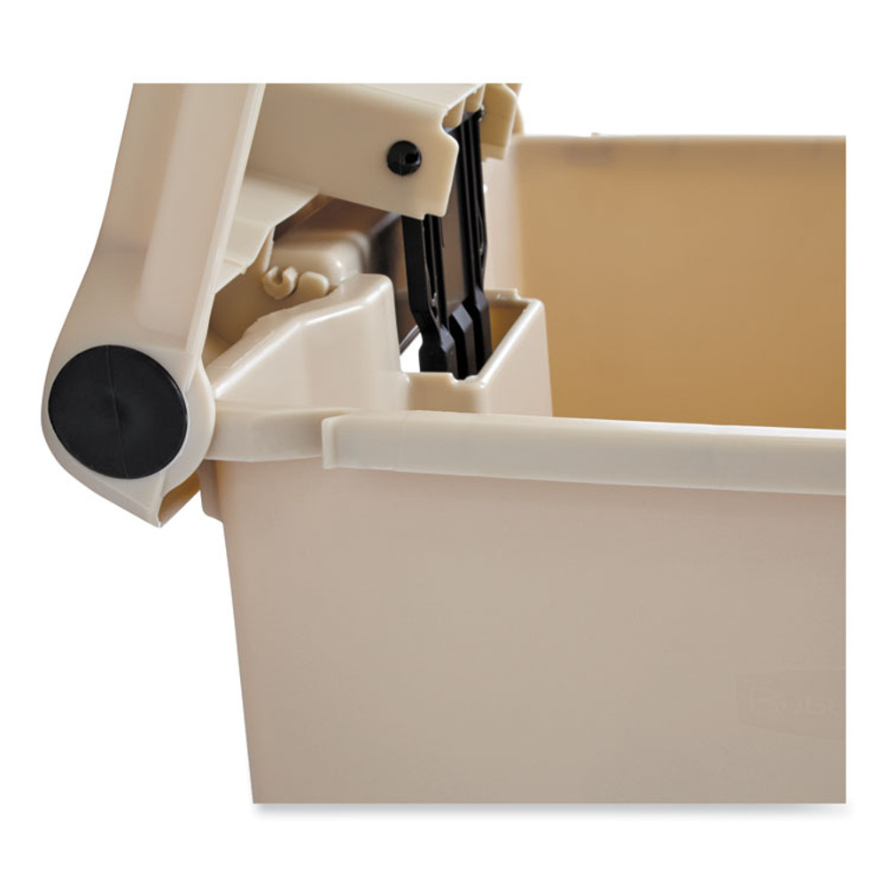 RUBBERMAID COMMERCIAL PROD. 6144 BEI Indoor Utility Step-On Waste Container, 12 gal, Plastic, Beige