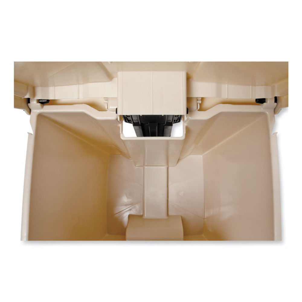 RUBBERMAID COMMERCIAL PROD. 6144 BEI Indoor Utility Step-On Waste Container, 12 gal, Plastic, Beige