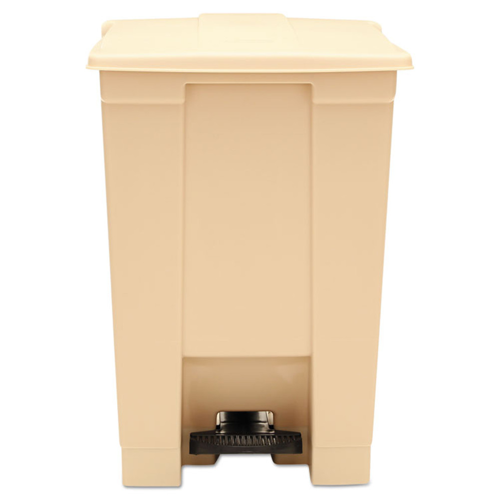 RUBBERMAID COMMERCIAL PROD. 6144 BEI Indoor Utility Step-On Waste Container, 12 gal, Plastic, Beige