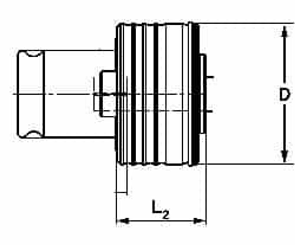 Emuge F0571310 Tapping Adapter: 1/2" Tap, #1 Adapter